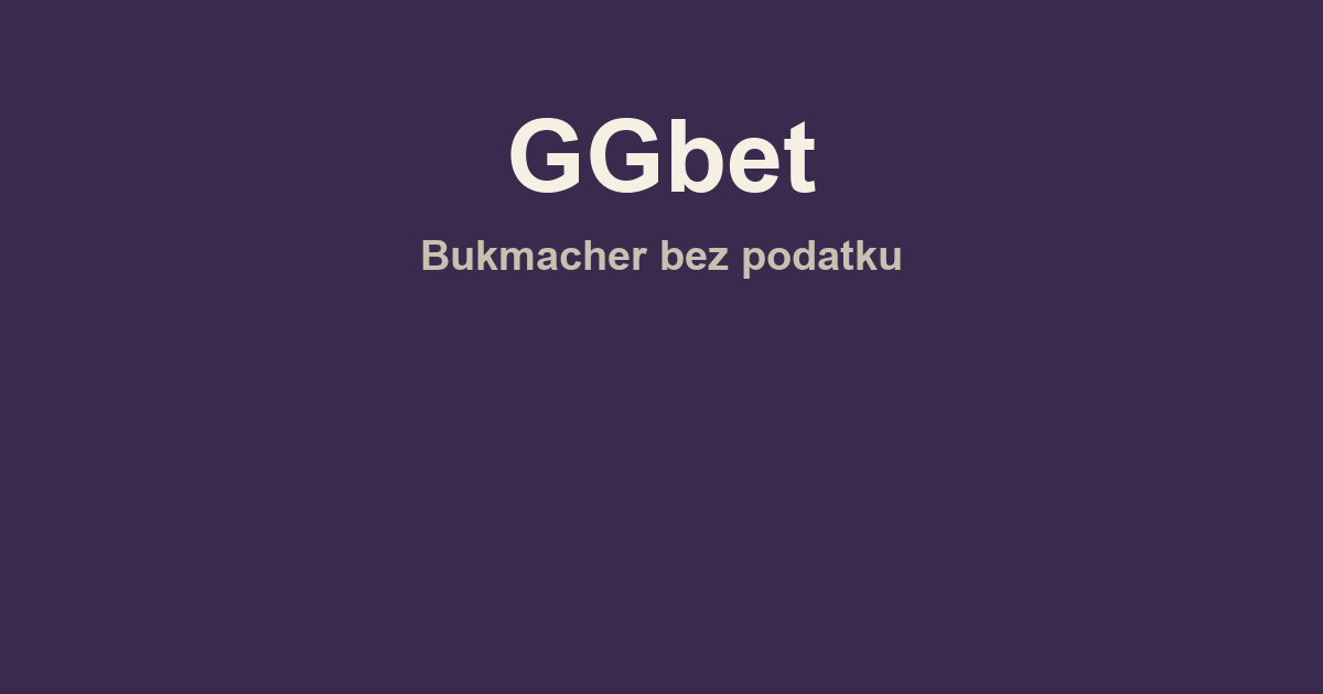 GGbet logo bukmachera